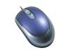 BenQ Mini Optical Mouse M102 - Mouse - optical - 3 button(s) - wired - PS/2, USB - blue, silver - retail