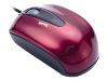 BenQ Mini Optical Mouse N300 - Mouse - optical - 3 button(s) - wired - PS/2, USB - red